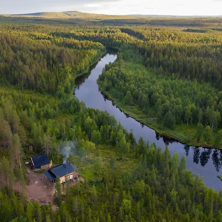 Ylläs, 2xcabin, 2xsauna, Arctic River, 9 Persons, Wifi, Ice Plunge Ferienhaus *