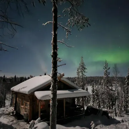 Ferienhaus Ylläs, 2xcabin, 2xsauna, Arctic River, 9 Persons, Wifi, Ice Plunge Äkäslompolo